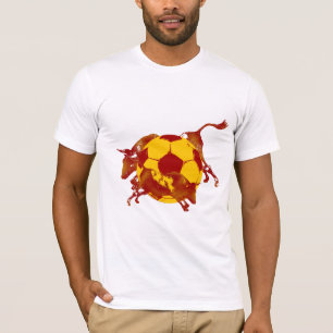 Ulta heiße spanische Running of the Bulls Fußball- T-Shirt