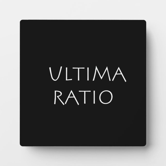 Ultima Ratio Fotoplatte (Vorderseite)
