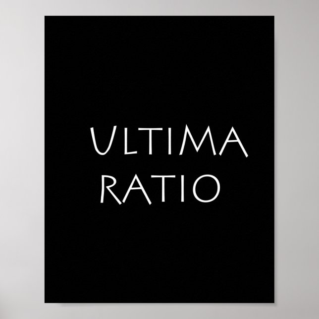 Ultima Ratio Poster (Vorne)