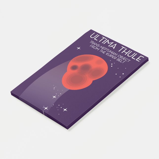 Ultima Thule Keiper Belt Weltraumkunst Post-it Klebezettel (angewinkelt)