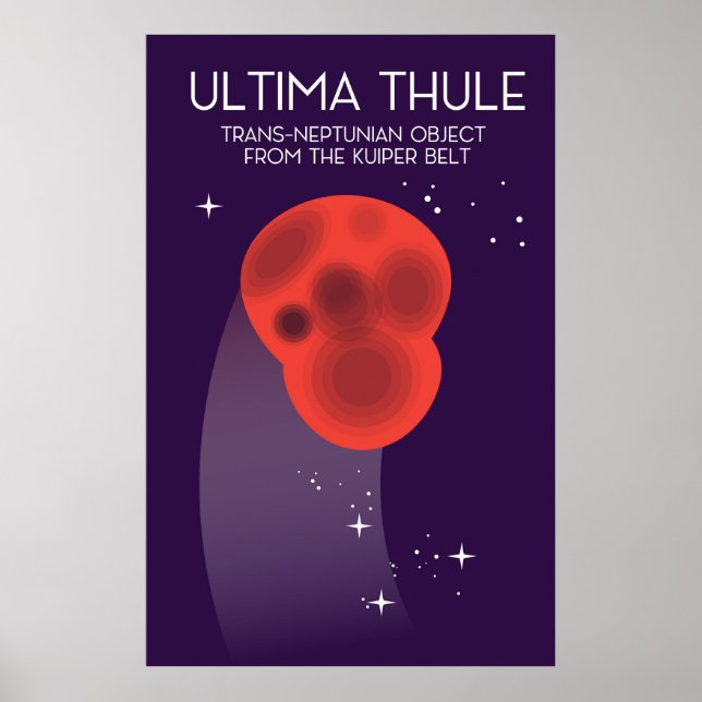 Ultima Thule Keiper Belt Weltraumkunst Poster (Vorne)