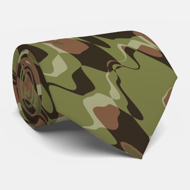 Ultimate Camouflage Woodland Krawatte (Gerollt)