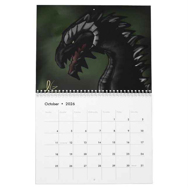 Ultimate Dragon Art Calendar Kalender (Okt 2026)
