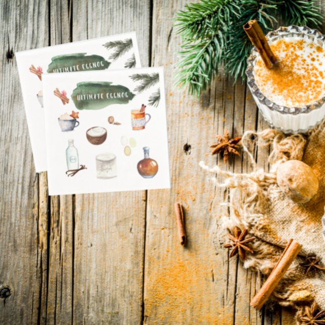 Ultimate Eggnog Recipe | Feiertag Serviette (Von Creator hochgeladen)