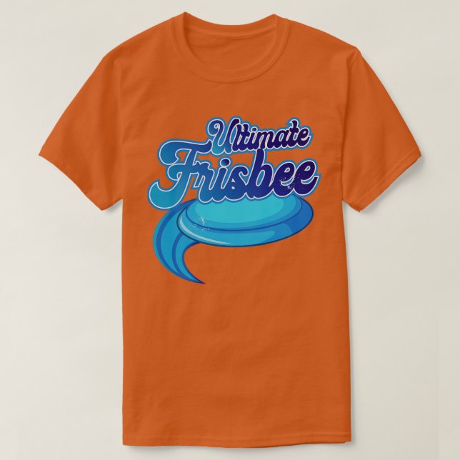 Ultimate Frisbee Blue Disk T-Shirt (Design vorne)