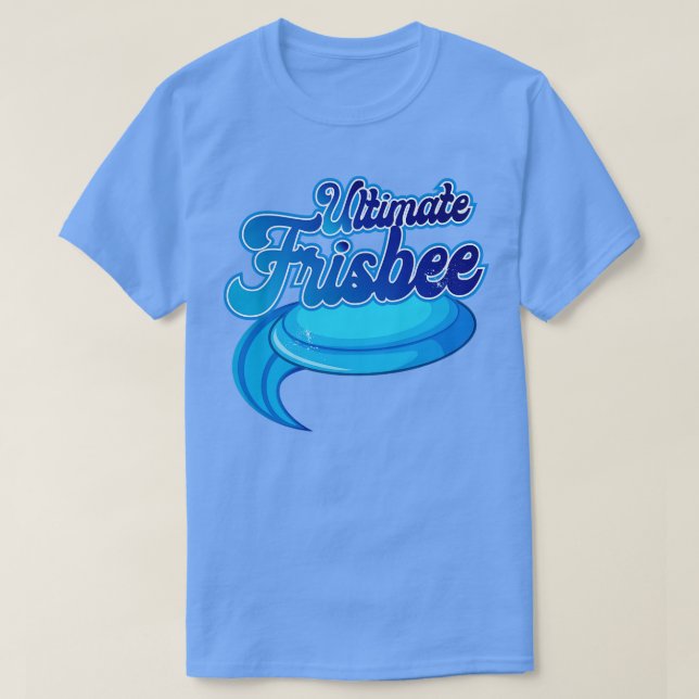 Ultimate Frisbee Blue Disk T-Shirt (Design vorne)