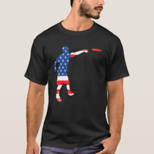 Ultimate Frisbee Disc Golf Player USA T-Shirt