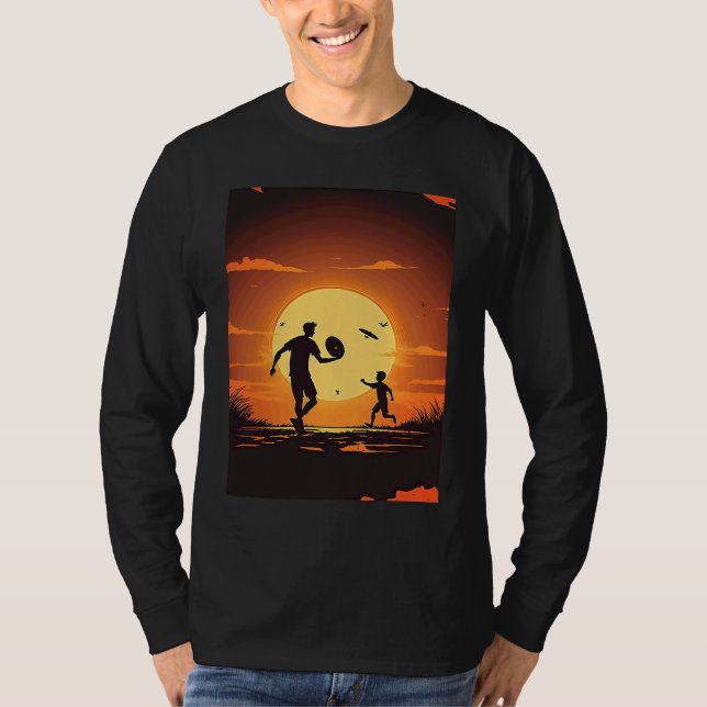 Ultimate Frisbee Fans Father and Son Playing Frisb T-Shirt (Vorderseite)