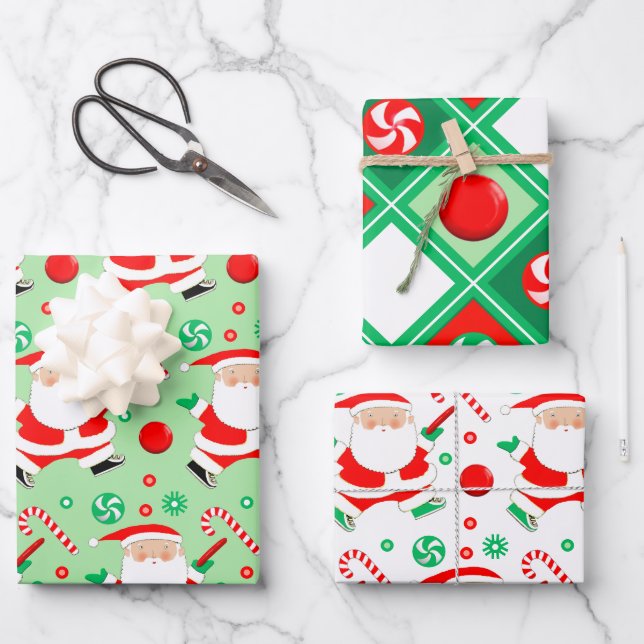 Ultimate Frisbee Holiday Geschenkpapier Set (Vorderseite)