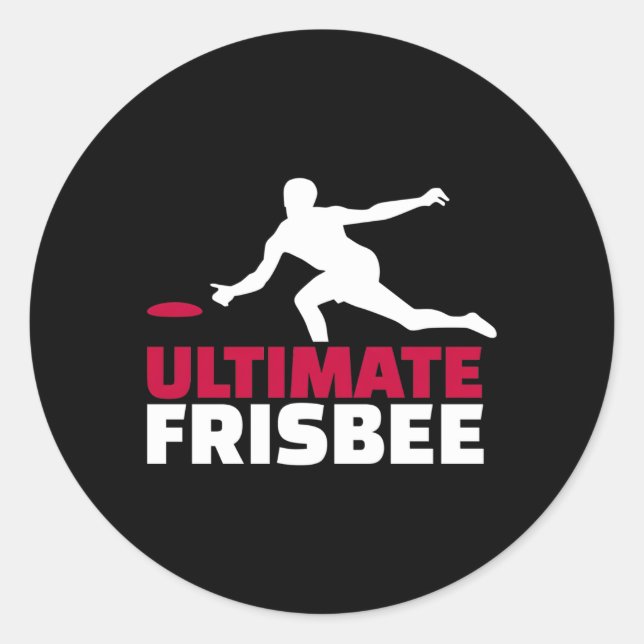 Ultimate Frisbee Runder Aufkleber (Vorderseite)