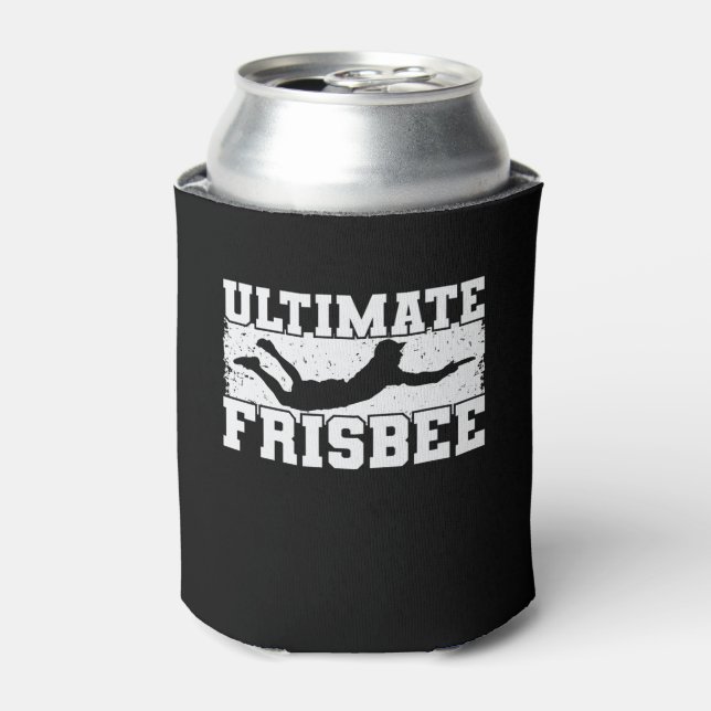 Ultimate Frisbee spielen Sport am Strand Dosenkühler (Kanne Vorderseite)