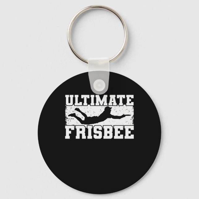 Ultimate Frisbee spielen Sport am Strand Schlüsselanhänger (Vorderseite)