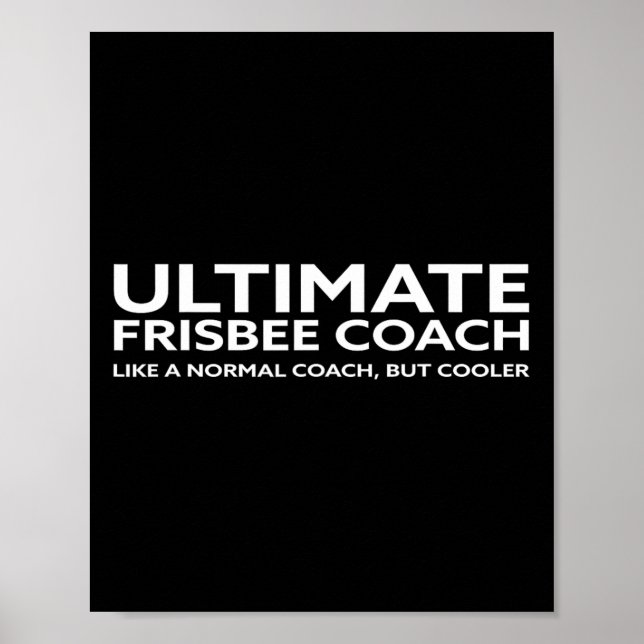 Ultimate-Frisbee-Spieler-Trainer-Disc-Golf-Männer- Poster (Vorne)