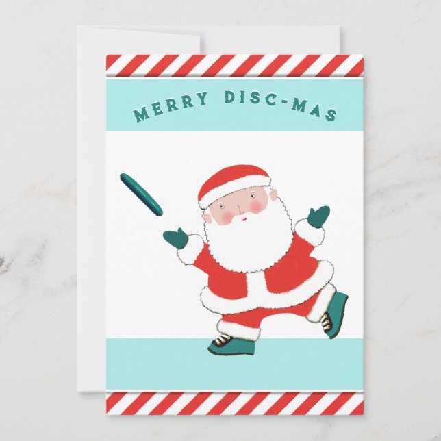 Ultimate Frisbee Weihnachtskarten Feiertagskarte (Vorderseite)