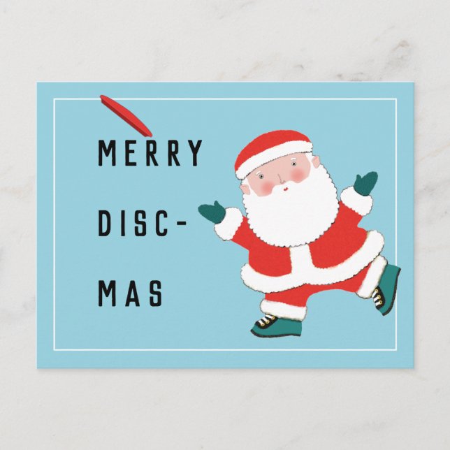 Ultimate Frisbee Weihnachtskarten Postkarte (Vorderseite)