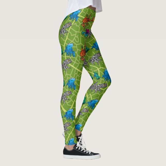 Ultimate Frog Guide - Six Raibow Frogs Leggings (Rechts)