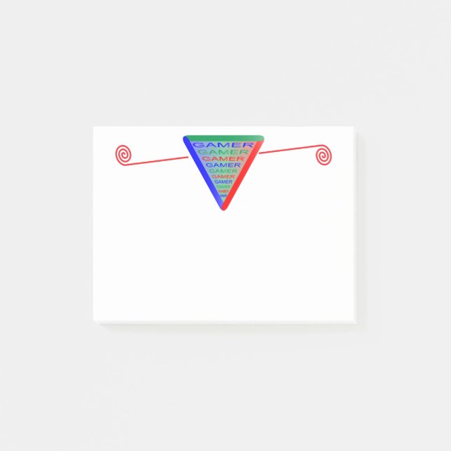 Ultimate Gamer 3 Gaming System Colors RGB Post-it Klebezettel (Vorderseite)