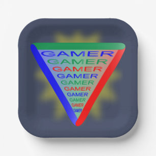 Ultimate Gamer 3 Gaming-System Farben RGB Pappteller