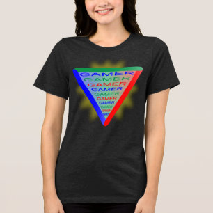 Ultimate Gamer 3 Gaming-System Farben RGB Tri-Blend Shirt