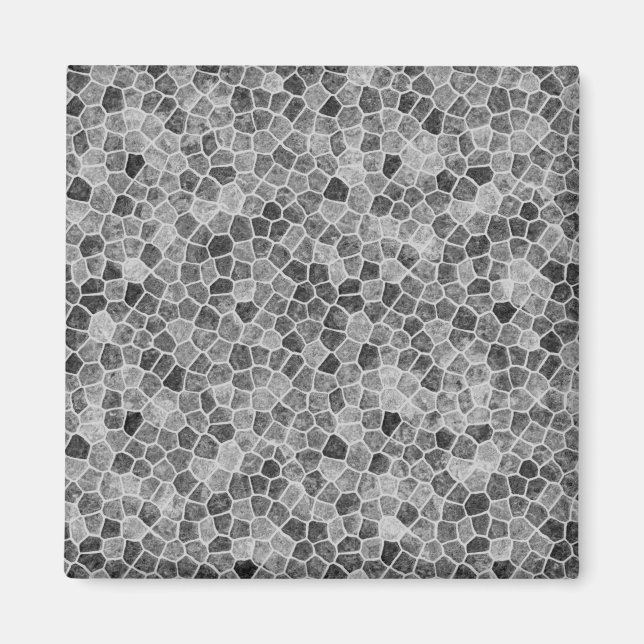 Ultimate Gray Cobbled Patchwork Terrazo Pattern Magnet (Vorne)