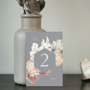 Ultimate Gray Pampas Grass Tropischer Dschungel Tischnummer