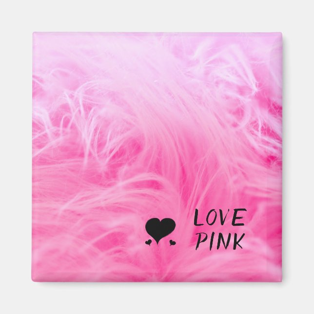 Ultimate Hot Pink Fuzzy Imitate Fur Magnet (Vorne)