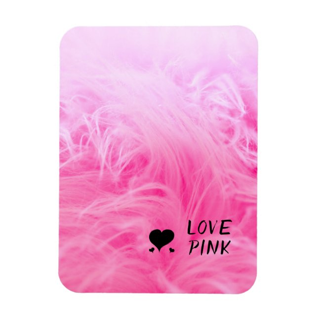 Ultimate Hot Pink Fuzzy Imitate Fur Magnet (Vertikal)