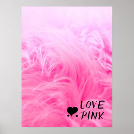 Ultimate Hot Pink Fuzzy Imitate Fur Poster