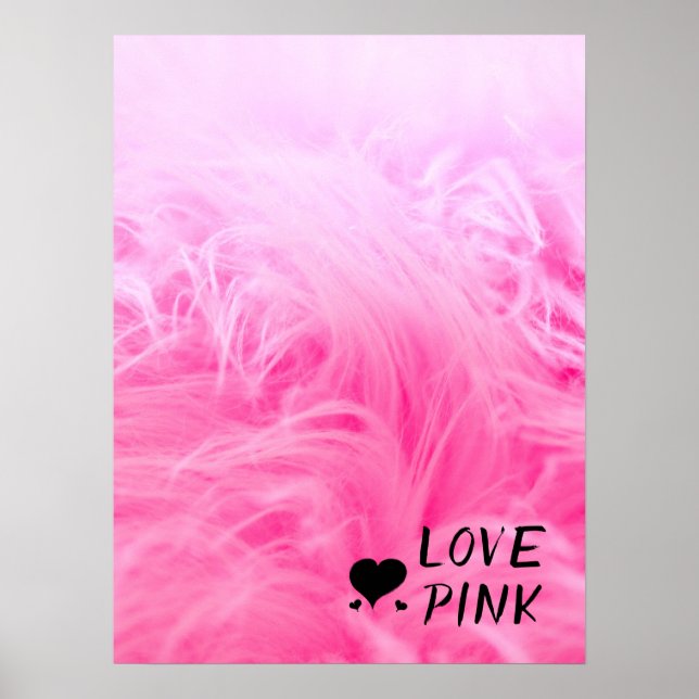 Ultimate Hot Pink Fuzzy Imitate Fur Poster (Vorne)