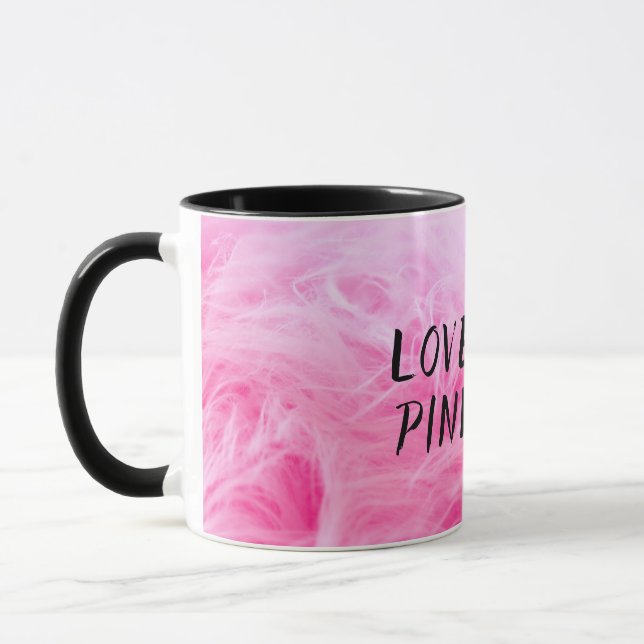 Ultimate Hot Pink Fuzzy Imitate Fur Tasse (Links)