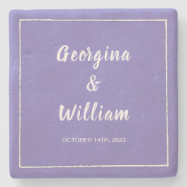Ultimate Mauve Wedding Bride & Groom Elegante Steinuntersetzer