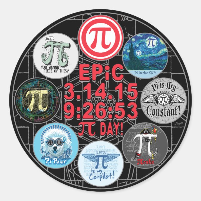Ultimate Memorial for Epic Pi Day Runder Aufkleber (Vorderseite)