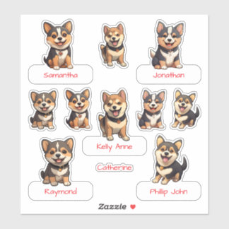 Ultimate Niedlich Black Shiba Inu Puppy Collection Aufkleber