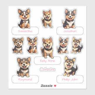 Ultimate Niedlich Black Shiba Inu Puppy Collection Aufkleber