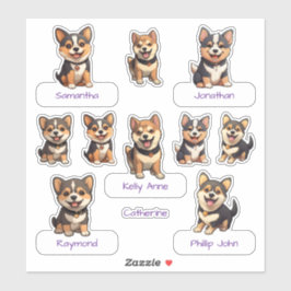 Ultimate Niedlich Black Shiba Inu Puppy Collection Aufkleber