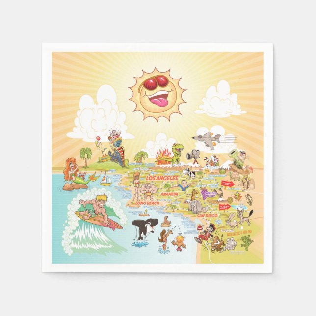 Ultimate Sunny California Paper Napkin Serviette (Vorderseite)