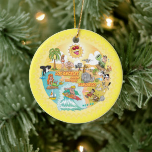 Ultimate Sunny California Runde Keramik Ornament