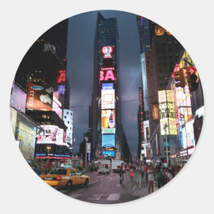 Ultimate Times Square New York Runder Aufkleber