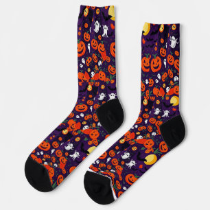 Ultimate Vibrangs Socks Spooky Bats Glow Pumpkin Socken