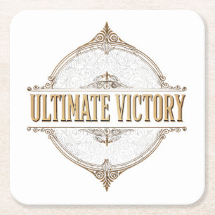 Ultimate Victory Rechteckiger Pappuntersetzer