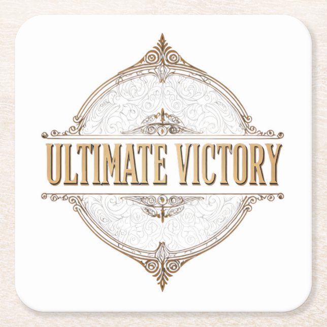 Ultimate Victory Rechteckiger Pappuntersetzer (Vorderseite)