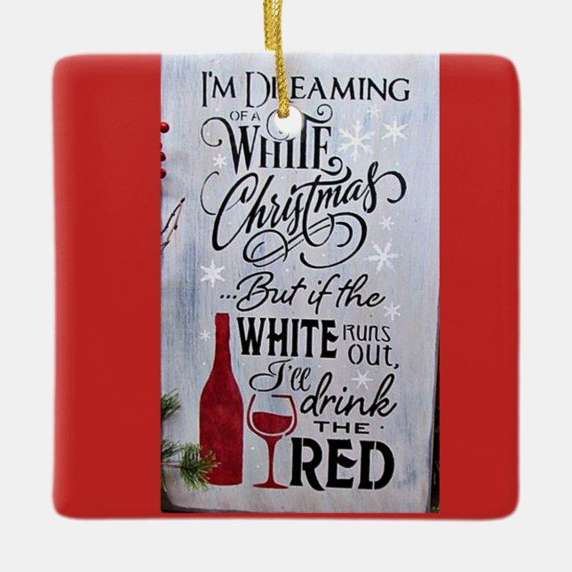 ULTIMATE ***WEINLOVER S*** CHRISTMAS ORNANATION KERAMIKORNAMENT (Vorderseite)