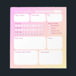 Ultimate Wellness Planner Notepad Notizblock<br><div class="desc">Your day, your wellness, your way. The Mindful Productivity Daily Planner is designed to help you track your mood, energy, sleep, meals, and movement while keeping self-care front and center. With space to reflect on what went well today, plan tomorrow’s priorities, and color your way through hydration, energy, and sleep,...</div>