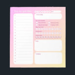 Ultimate Wellness Planner with Daily Schedule Notizblock<br><div class="desc">Take control of your day with the Ultimate Wellness Planner – Daily Schedule Edition! Designed for focused planning and balanced living, this planner lets you organize your schedule from 6:00 to 22:00, track priorities, plan tomorrow, and jot down notes. Stay mindful of your wellbeing with sections for sleep, energy, water...</div>