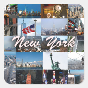 Ultimativ! New York City Pro Fotos Quadratischer Aufkleber