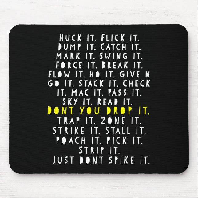 Ultimative Frisbee-Spielsprache Frowler Disc Golf  Mousepad (Vorne)
