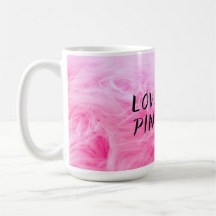 Ultimative Hot Pink Fuzzy Imitate Fur Kaffeetasse