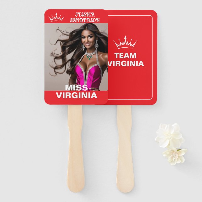 Ultimative Kronen-Pageant-Waver | Set von Fächern Fächer (Vorne und Hinten)