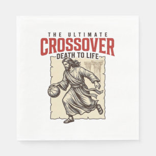 Ultimativer Crossover Christlicher Basketball Vint Serviette