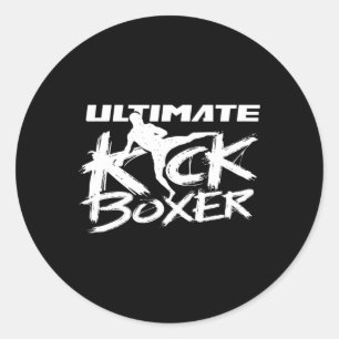 Ultimativer Kickboxer-Kickboxen Kickbox Kickboxen Runder Aufkleber